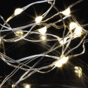 Guirlande Lumineuse 20 LEDs Goutte Fil Argent