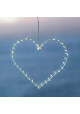 Coeur Lumineux 40 LEDs Fil Blanc Liva Heart