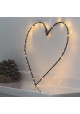 Coeur Lumineux 40 LEDs Fil Noir Liva Heart